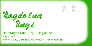 magdolna unyi business card